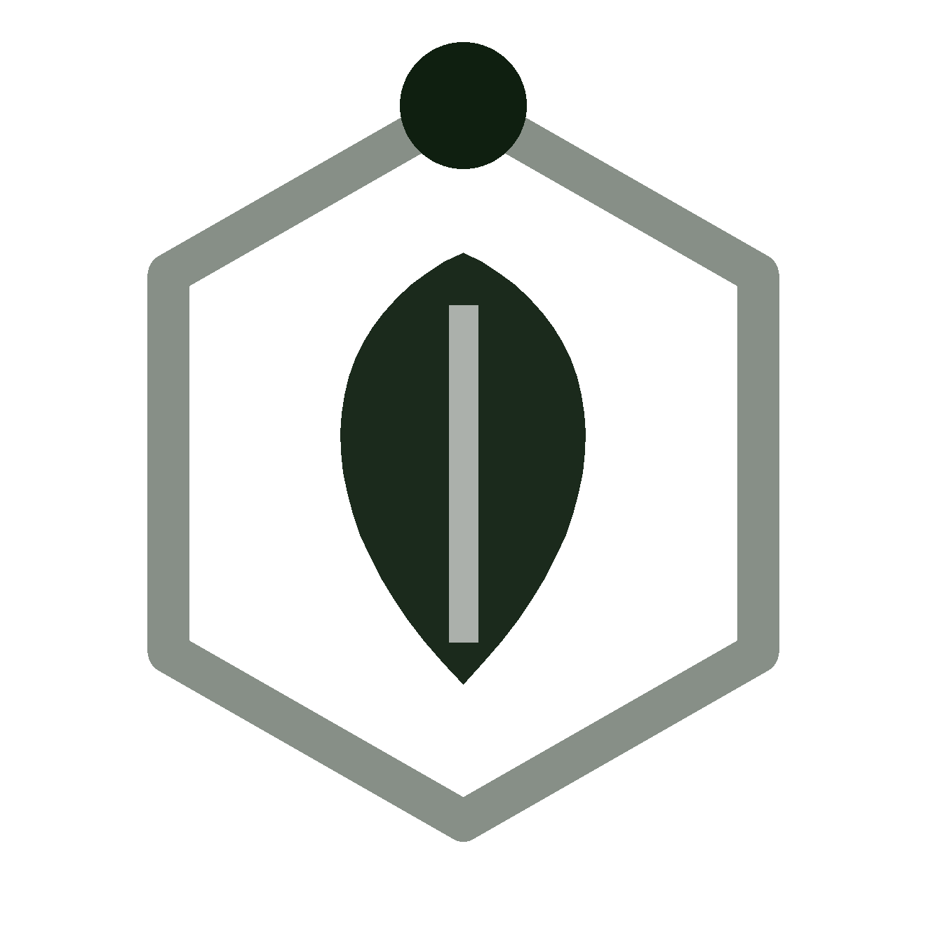 GreenChem icon, solid black